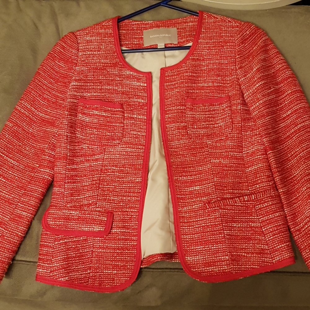 Banana republic tweed jacket work casual
